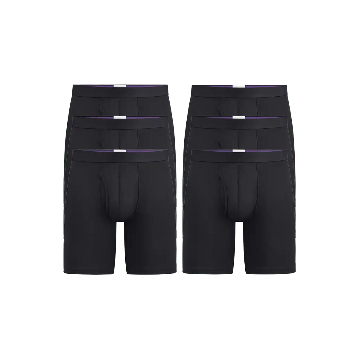 UltraModal™ Ball Caddy™ Long Boxer Brief w/ Fly 6-Pack | Black