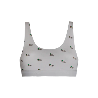 Stretch Cotton Scoop Bralette | Ducks