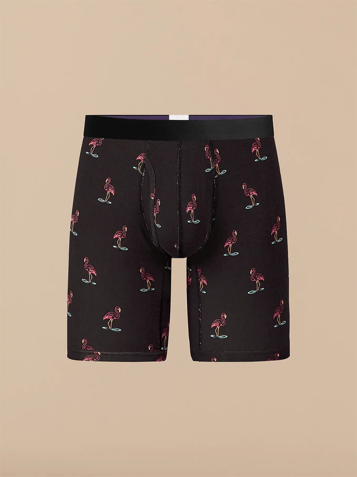 UltraModal™ Core Long Boxer Brief w/ Fly | Night Flamingos