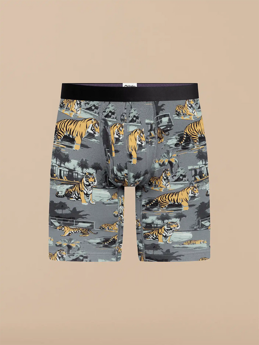 UltraModal™ Core Long Boxer Brief w/ Fly | Poolside Tiger
