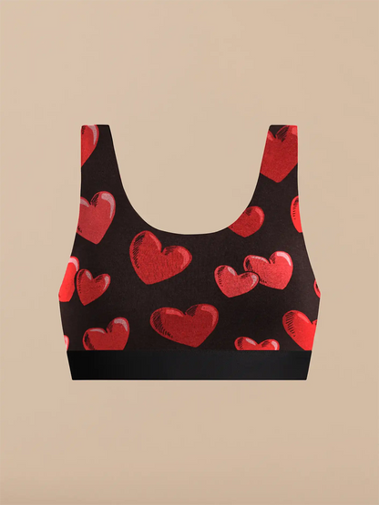 Curvy UltraModal™ Core Scoop Bralette | Floating Hearts
