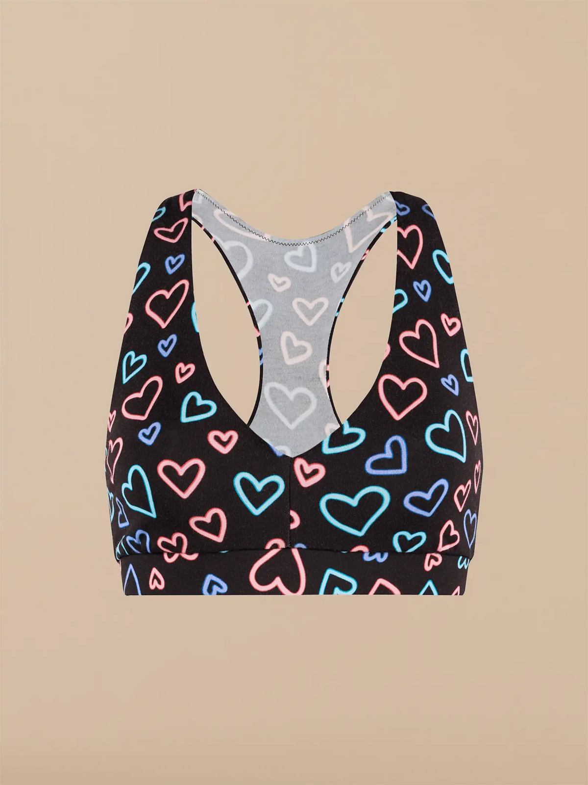 UltraModal™ FeelFree Racerback Bralette | Electric Hearts 2.0