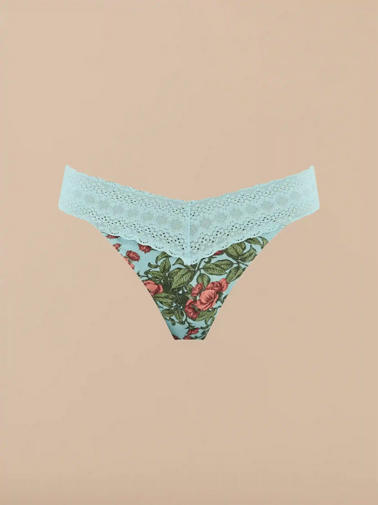 UltraModal™ Lace V-Front Thong | Peonies