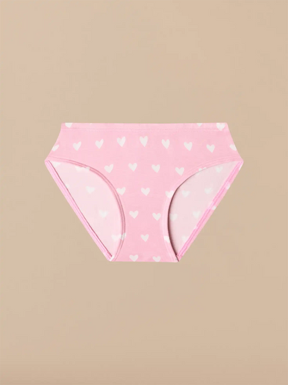 UltraModal™ Kids FeelFree Girls Bikini Brief 6-Pack | Seashore Heart Pack