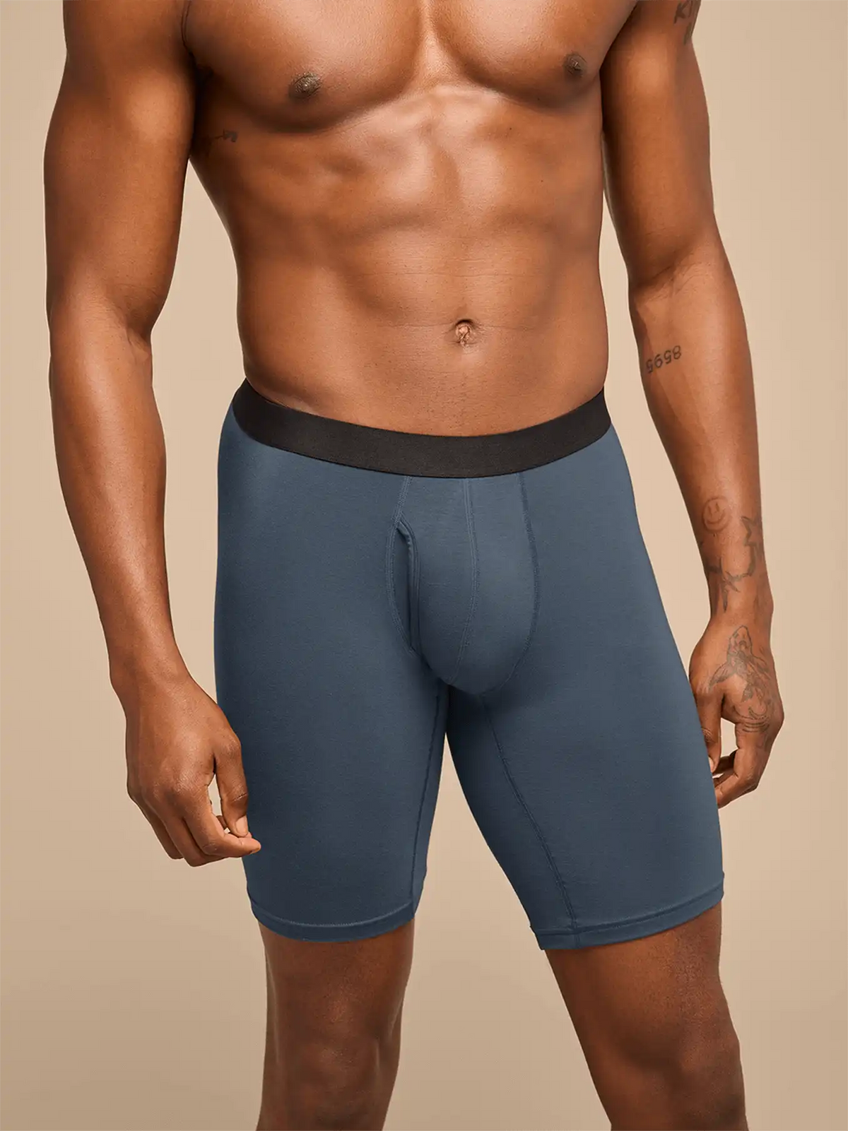 UltraModal™ Core Long Boxer Brief w/ Fly | Black Wild Life