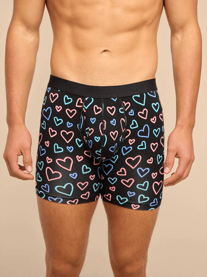 UltraModal™ Core Ball Caddy™ Boxer Brief w/ Fly | Electric Hearts 2.0