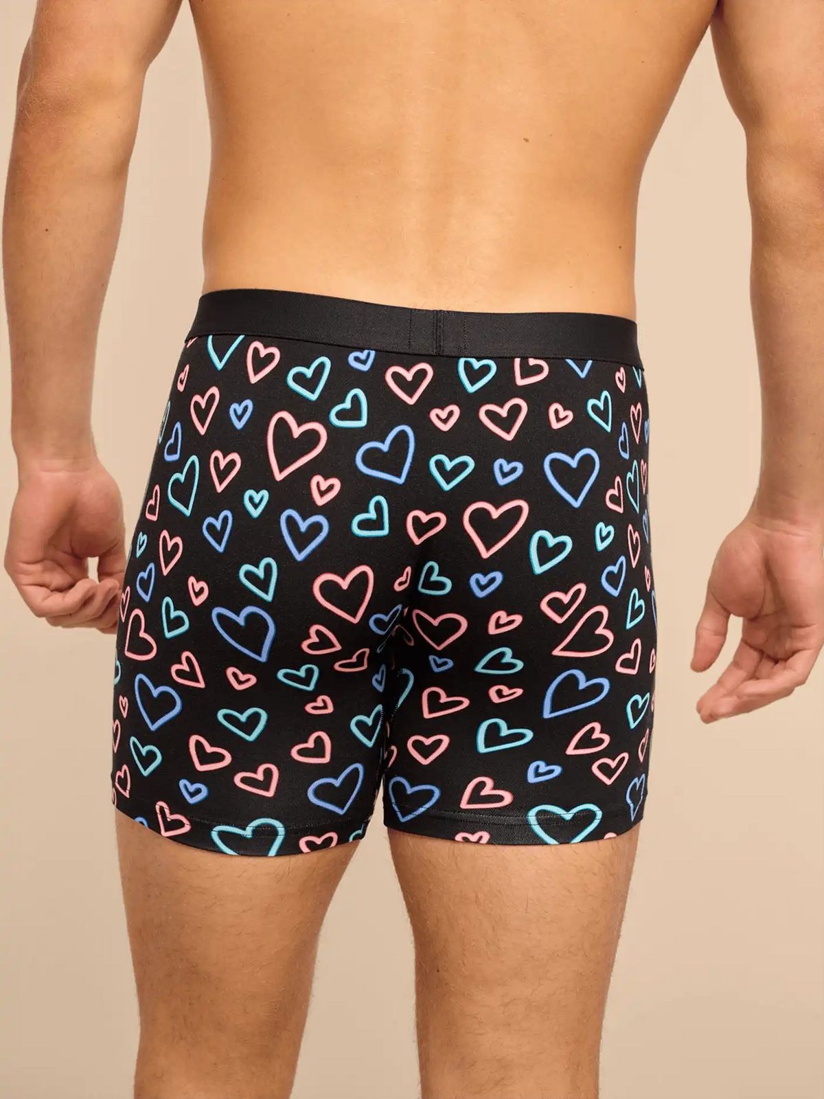 UltraModal™ Core Ball Caddy™ Boxer Brief w/ Fly | Electric Hearts 2.0