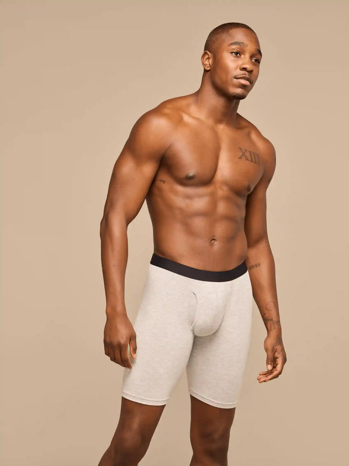 UltraModal™ Core Ball Caddy™ Long Boxer Brief w/ Fly | Heather Grey