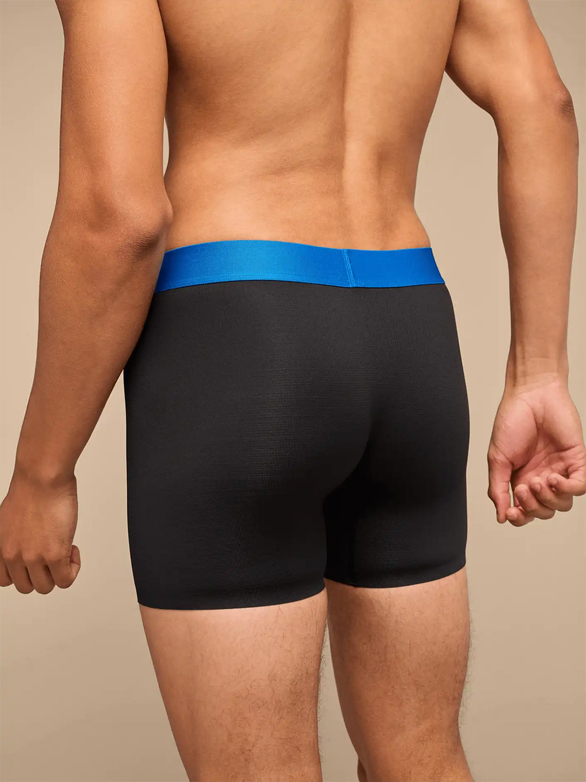 Breathe Boxer Brief w/ Fly | Black/Cobalt Blue