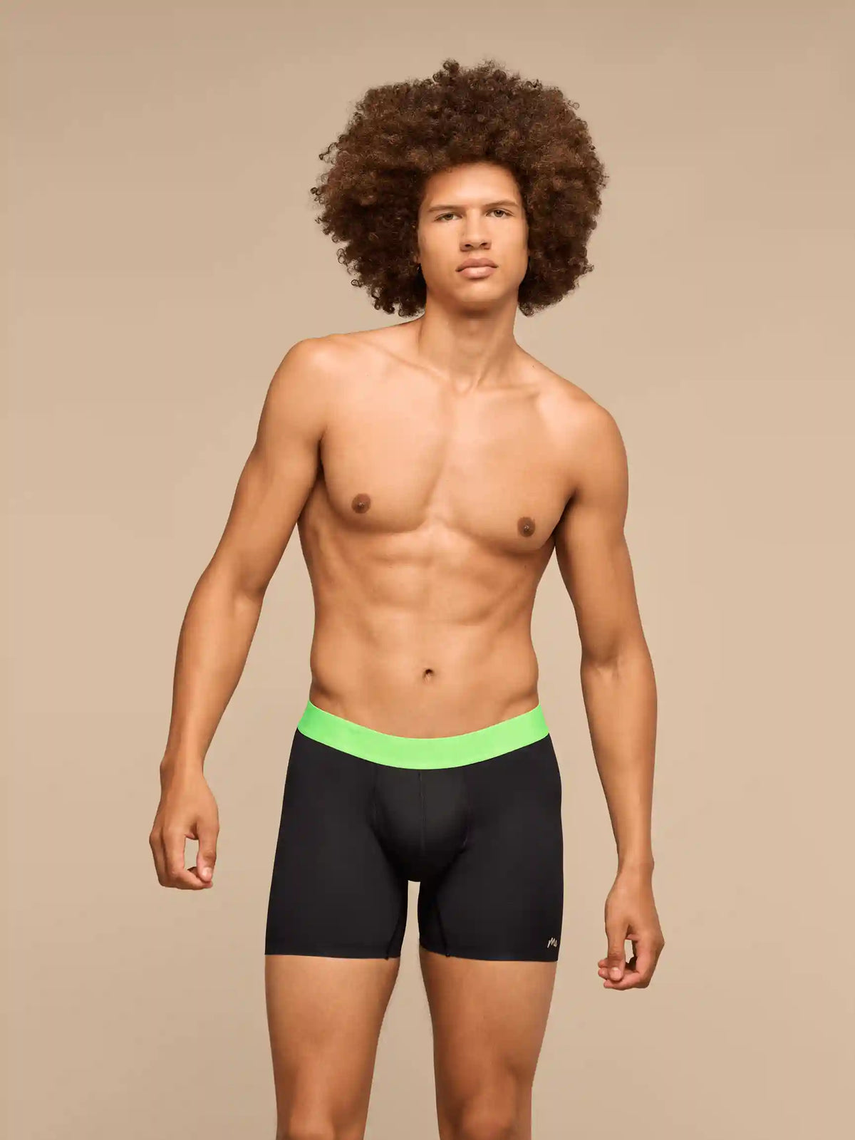 Breathe Boxer Brief w/ Fly | Black/Electric Lime