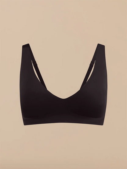 Seamless Plunge Bralette | Black