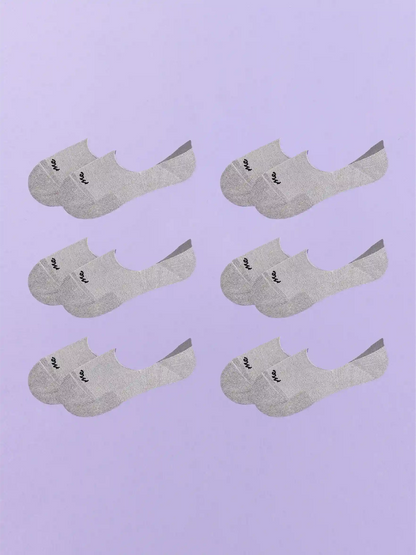 Essential No Show Sock 6-Pack | Heather Grey Pack