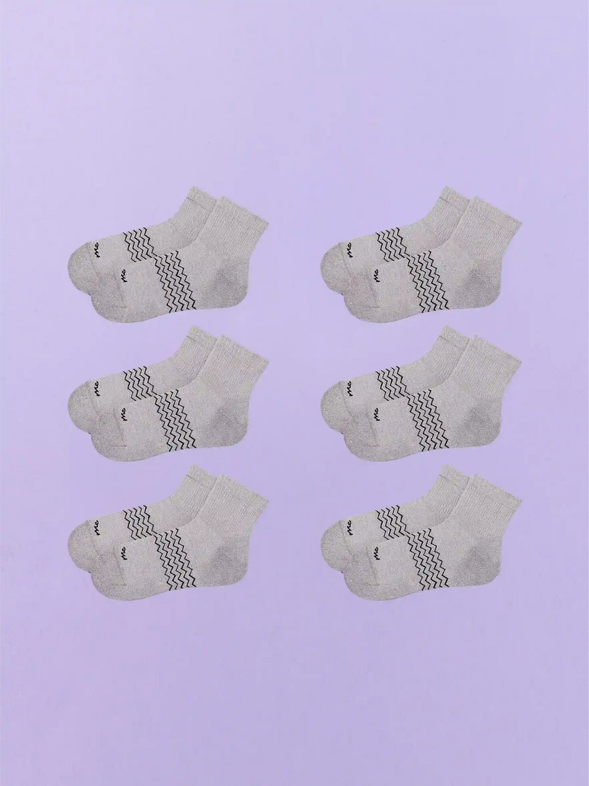 Essential Quarter Sock 6-Pack | Heather Grey Pack