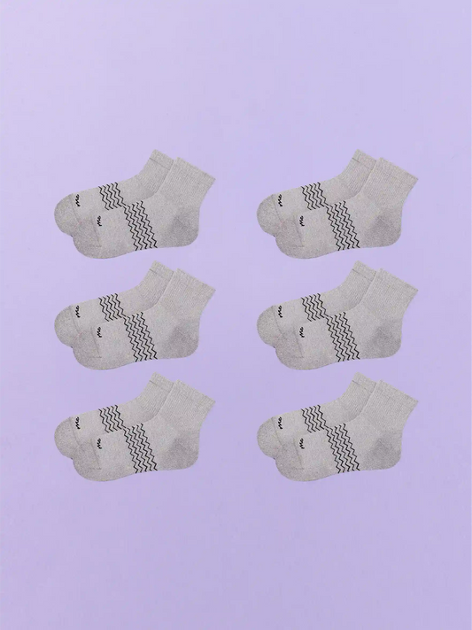 Essential Quarter Sock 6-Pack | Heather Grey Pack