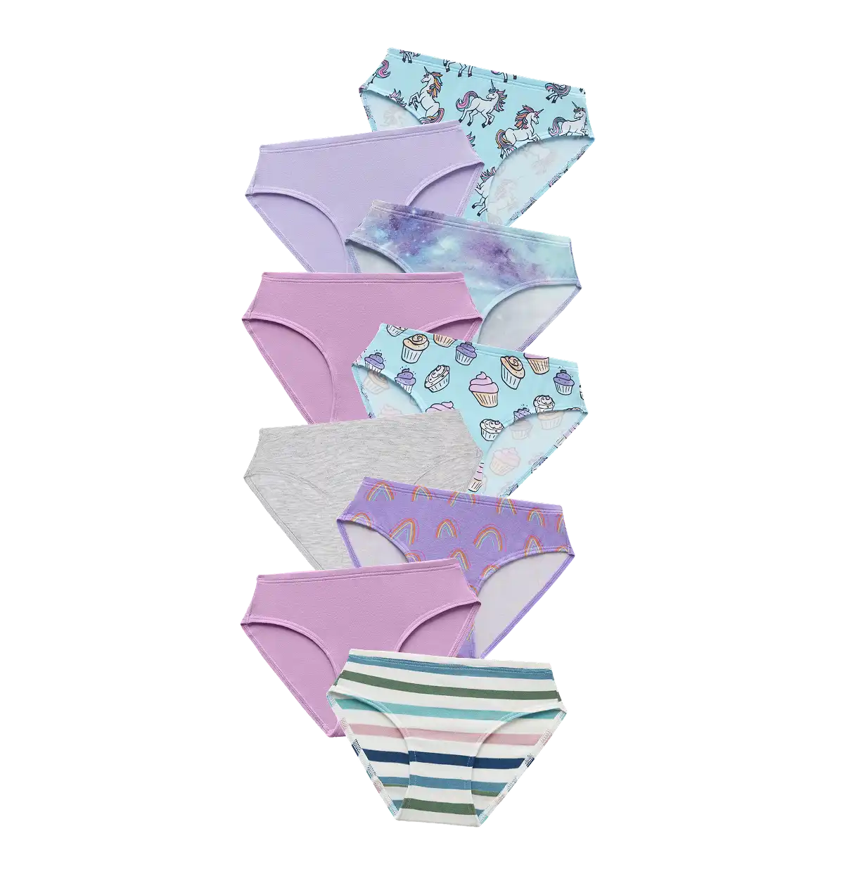 UltraModal™ FeelFree Girls Bikini Brief 9-Pack | Unicorn Dreams Pack