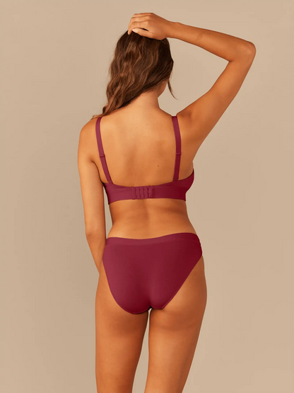 Curvy UltraModal™ FeelFree Ruched Bralette | Cabernet/Cabernet