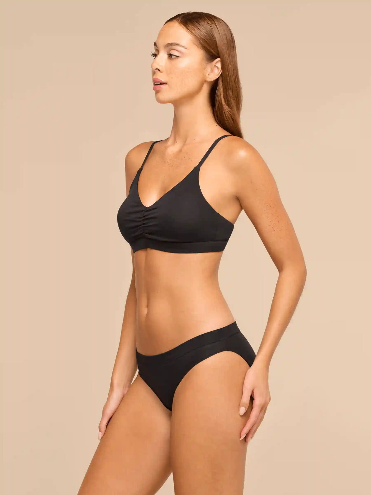 UltraModal™ FeelFree Ruched Bralette with Cups 2-Pack | Black Pack