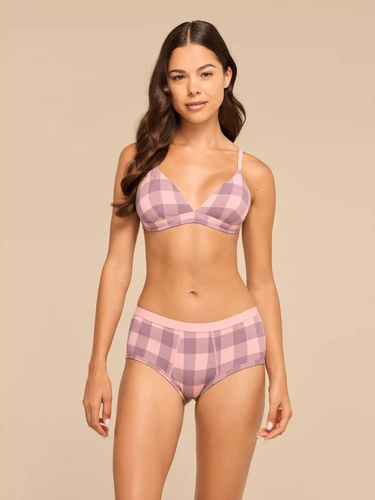 UltraModal™ FeelFree Triangle Bralette | Blush Plaid