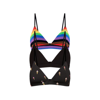 UltraModal™ FeelFree Triangle Bralette 3-Pack | Pride Pack
