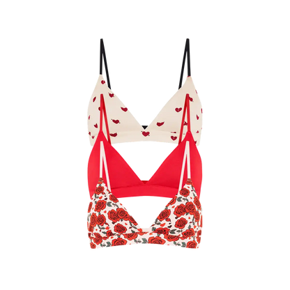 UltraModal™ FeelFree Triangle Bralette 3-Pack | Red Hot Pack