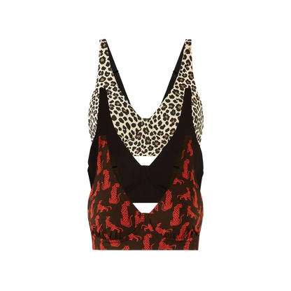 UltraModal™ FeelFree Longline Bralette 3-Pack | Wild Cat Pack