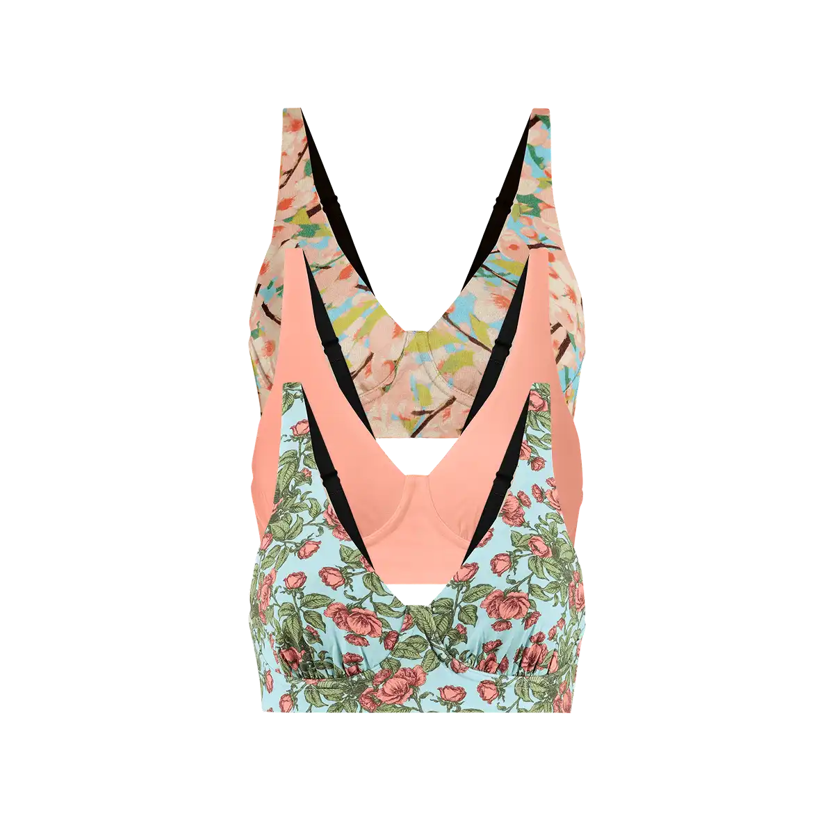 UltraModal™ FeelFree Longline Bralette 3-Pack | Blossom Pack