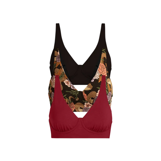 UltraModal™ FeelFree Longline Bralette 3-Pack | Garden Snake Pack