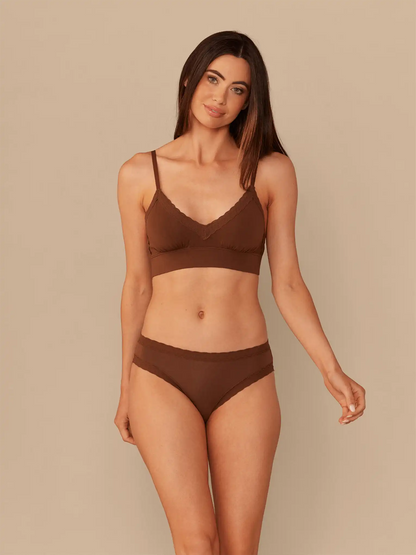 UltraModal™ Lace Tanga | Walnut Shell